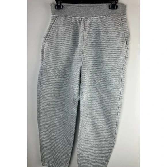 Athleta Ribbed Ottoman Sweatpants Gray Sweats Athleisure Plush Cozy Comfort XS - Picture 3 of 7
